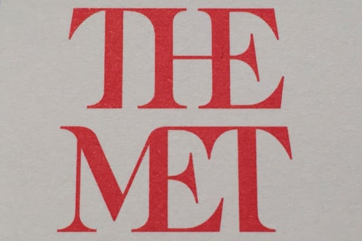 <em>New York</em> magazine reports that the Metropolitan Museum of Art will unveil this Wolff Olins-designed logo on March 1. Photo: Justin Davidson. 