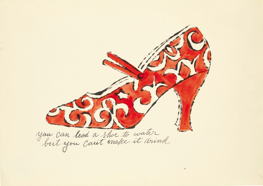 Andy Warhol shoe illustration. <br>Photo: courtesy Sotheby's. 