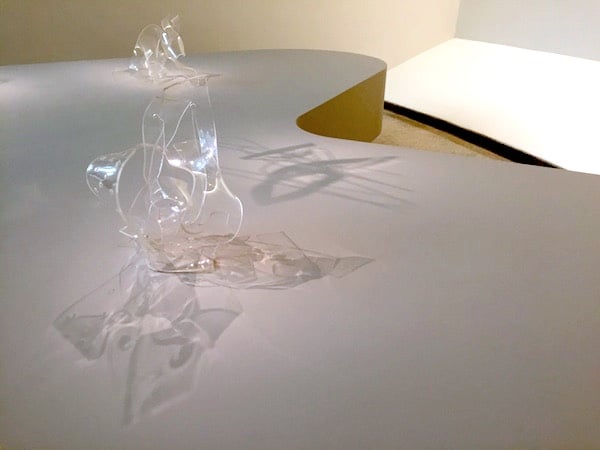Installation view of one of Moholy-Nagy's Plexiglas sculptures in "Future Present." Image: Ben Davis